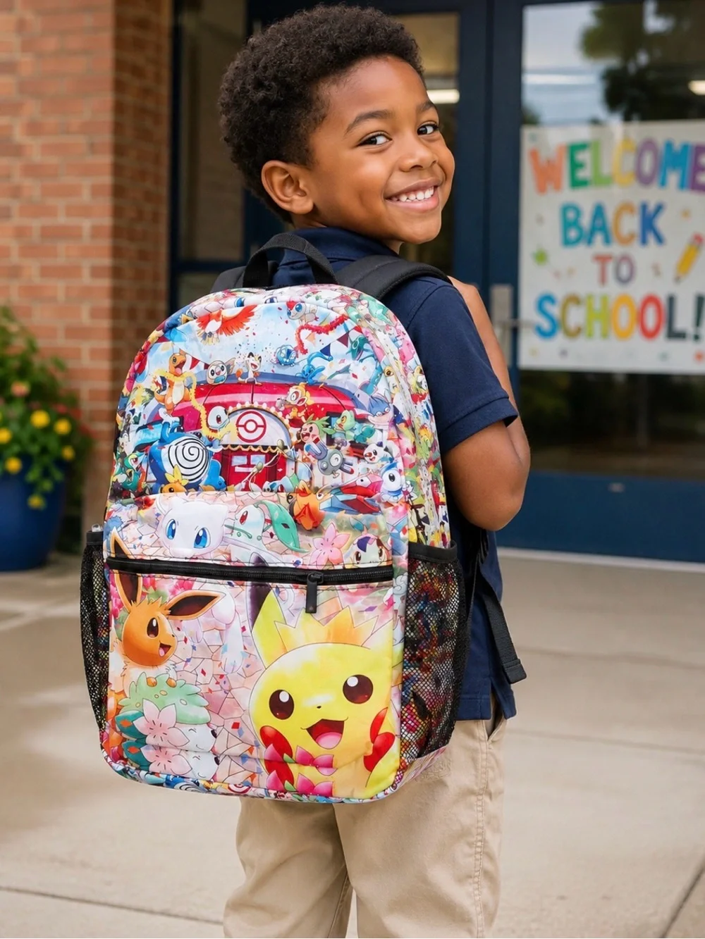Kids Colorful Character Backpack - Multicolor